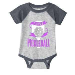 I Love Pickleball Infant Baby Jersey Bodysuit