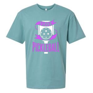 I Love Pickleball Sueded Cloud Jersey T-Shirt