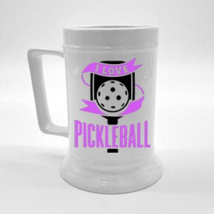 I Love Pickleball Beer Stein