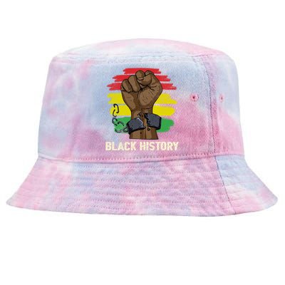 Inspirational Leaders Power Fist Hand Black History Month Funny Gift Tie-Dyed Bucket Hat