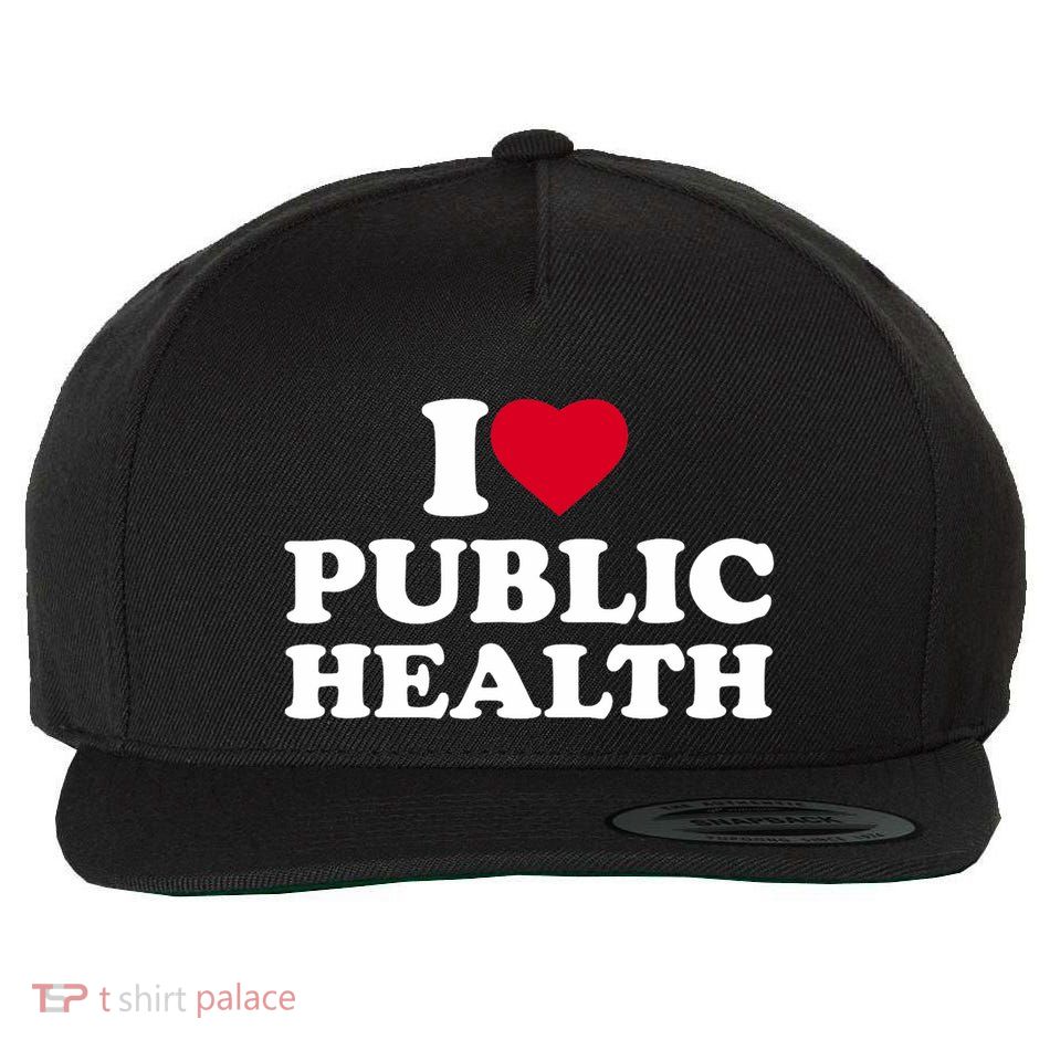 I Love Public Health Lover Worker Nurse Doctor Healthcare Wool Snapback Cap