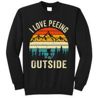 I Love Peeing Outside Retro Funny Camping Hiking Outdoor Sweatshirt