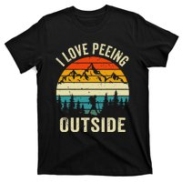 I Love Peeing Outside Retro Funny Camping Hiking Outdoor T-Shirt