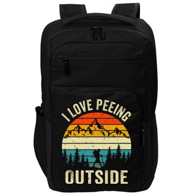 I Love Peeing Outside Retro Funny Camping Hiking Outdoor Impact Tech Backpack