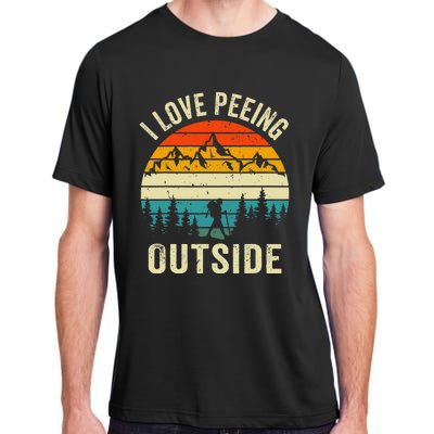 I Love Peeing Outside Retro Funny Camping Hiking Outdoor Adult ChromaSoft Performance T-Shirt