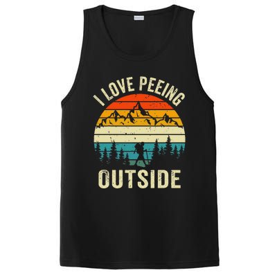 I Love Peeing Outside Retro Funny Camping Hiking Outdoor PosiCharge Competitor Tank