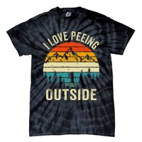 I Love Peeing Outside Retro Funny Camping Hiking Outdoor Tie-Dye T-Shirt