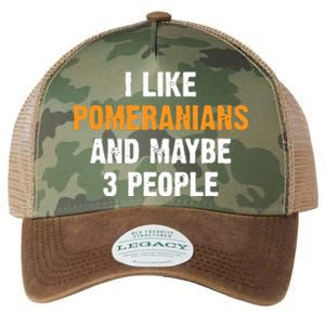 I Like Pomeranians And Maybe 3 People Dog Owner Pomeranian Legacy Tie Dye Trucker Hat