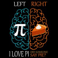 I Love Pi Did Someone Say Pie Brain Left Right Cropped Pullover Crew