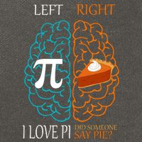 I Love Pi Did Someone Say Pie Brain Left Right Cotton Canvas Backpack