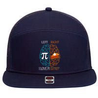I Love Pi Did Someone Say Pie Brain Left Right 7 Panel Mesh Trucker Snapback Hat