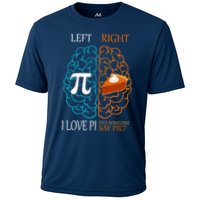 I Love Pi Did Someone Say Pie Brain Left Right Performance Shirt
