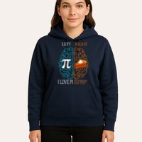 I Love Pi Did Someone Say Pie Brain Left Right Hoodie