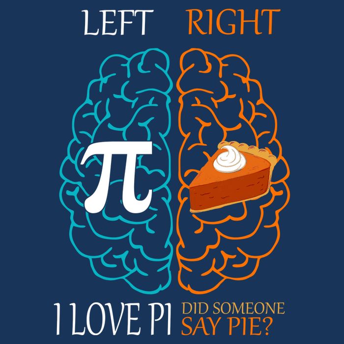 I Love Pi Did Someone Say Pie Brain Left Right Drawstring Bag