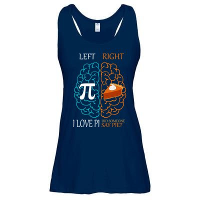 I Love Pi Did Someone Say Pie Brain Left Right Ladies Essential Flowy Tank