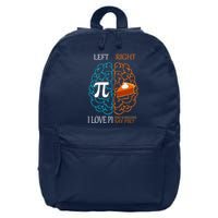 I Love Pi Did Someone Say Pie Brain Left Right 16 in Basic Backpack