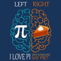 I Love Pi Did Someone Say Pie Brain Left Right Mousepad