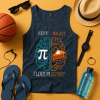 I Love Pi Did Someone Say Pie Brain Left Right Tank Top