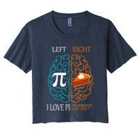 I Love Pi Did Someone Say Pie Brain Left Right Crop Top