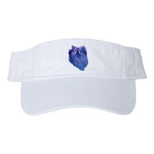 I Love Pomeranians Purple Pom Dog Valucap Bio-Washed Visor