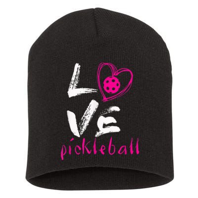 I Love Pickleball Funny Pickle Ball Tee for Player shirt Short Acrylic Beanie