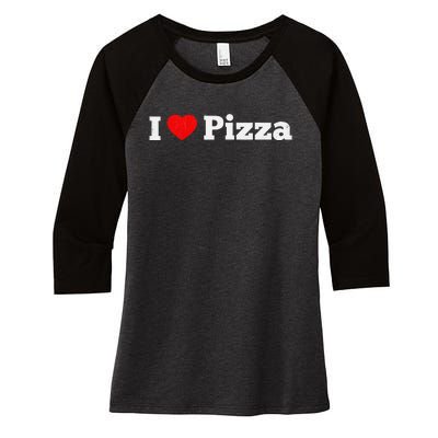 I Love Pizza Pizza Party Pizza Lover Food Vintage Style Women's Tri-Blend 3/4-Sleeve Raglan Shirt