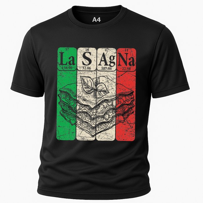 Italian Lasagna Periodic Table Elements Italian Flag Lasagna Cooling Performance Crew T-Shirt