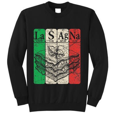 Italian Lasagna Periodic Table Elements Italian Flag Lasagna Sweatshirt