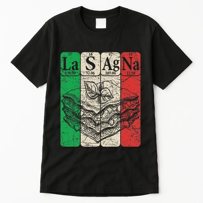 Italian Lasagna Periodic Table Elements Italian Flag Lasagna Tall T-Shirt