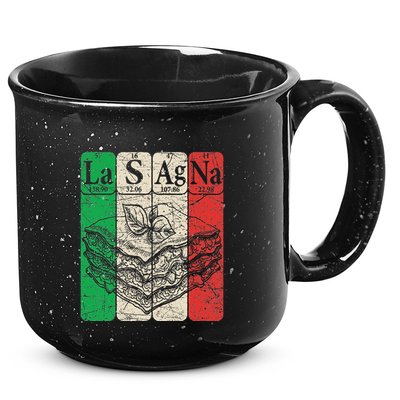 Italian Lasagna Periodic Table Elements Italian Flag Lasagna 15oz Campfire Ceramic Mug
