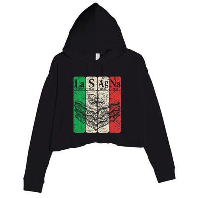 Italian Lasagna Periodic Table Elements Italian Flag Lasagna Crop Fleece Hoodie