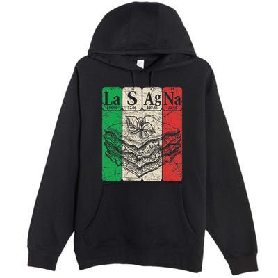 Italian Lasagna Periodic Table Elements Italian Flag Lasagna Premium Pullover Hoodie