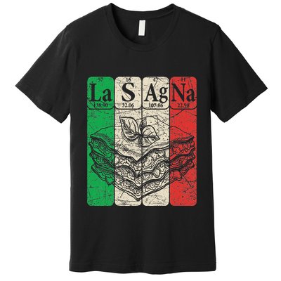 Italian Lasagna Periodic Table Elements Italian Flag Lasagna Premium T-Shirt
