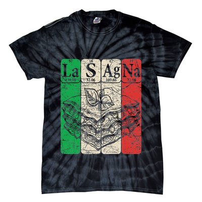 Italian Lasagna Periodic Table Elements Italian Flag Lasagna Tie-Dye T-Shirt