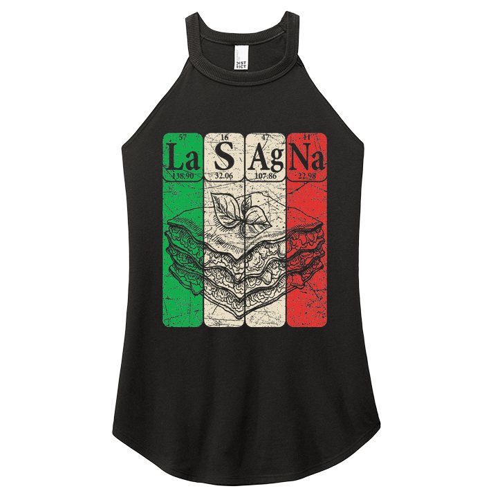 Italian Lasagna Periodic Table Elements Italian Flag Lasagna Women's Perfect Tri Rocker Tank