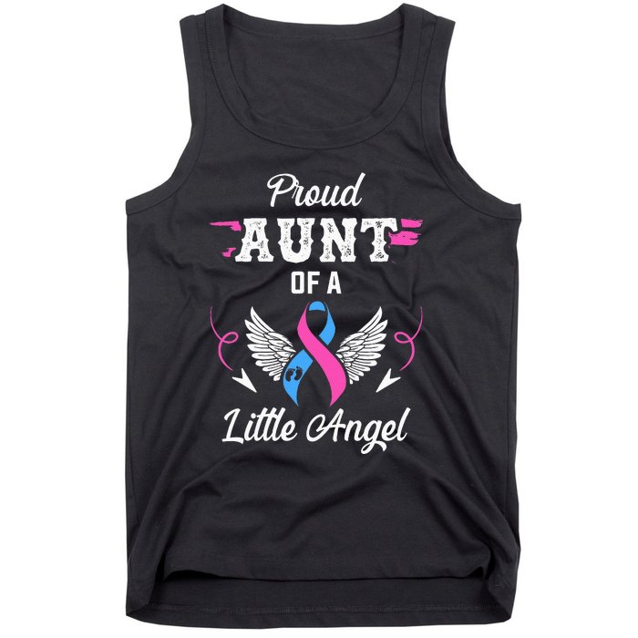 Infant Loss Proud Aunt Pregnancy Baby Miscarriage Tank Top