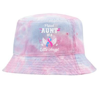 Infant Loss Proud Aunt Pregnancy Baby Miscarriage Tie-Dyed Bucket Hat