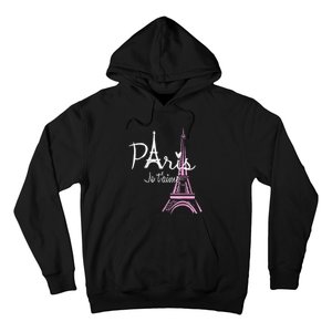 I Love Paris Eiffel Tower France French Souvenir Hoodie