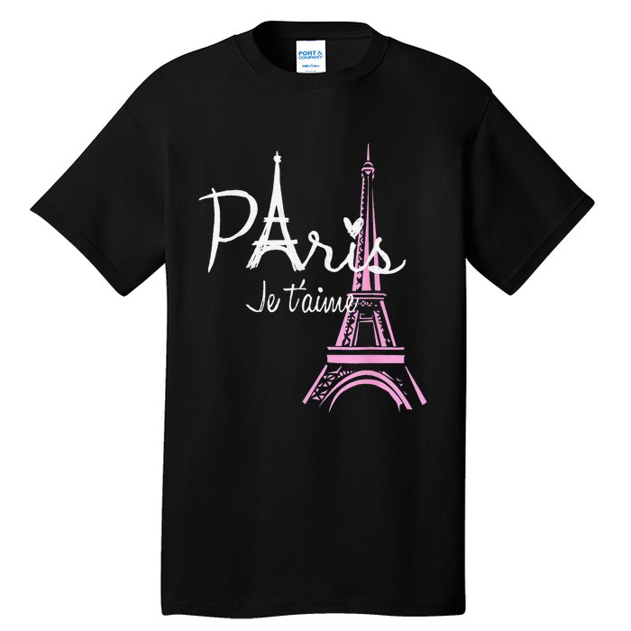 I Love Paris Eiffel Tower France French Souvenir Tall T-Shirt