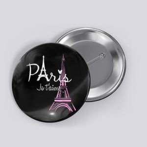 I Love Paris Eiffel Tower France French Souvenir Button