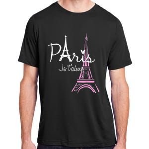 I Love Paris Eiffel Tower France French Souvenir Adult ChromaSoft Performance T-Shirt