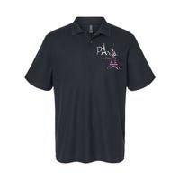 I Love Paris Eiffel Tower France French Souvenir Softstyle Adult Sport Polo