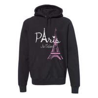 I Love Paris Eiffel Tower France French Souvenir Premium Hoodie