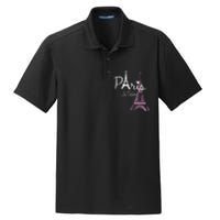 I Love Paris Eiffel Tower France French Souvenir Dry Zone Grid Polo