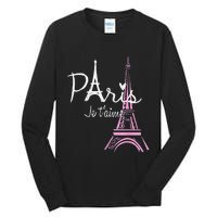 I Love Paris Eiffel Tower France French Souvenir Tall Long Sleeve T-Shirt