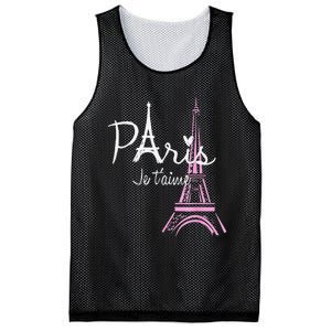 I Love Paris Eiffel Tower France French Souvenir Mesh Reversible Basketball Jersey Tank