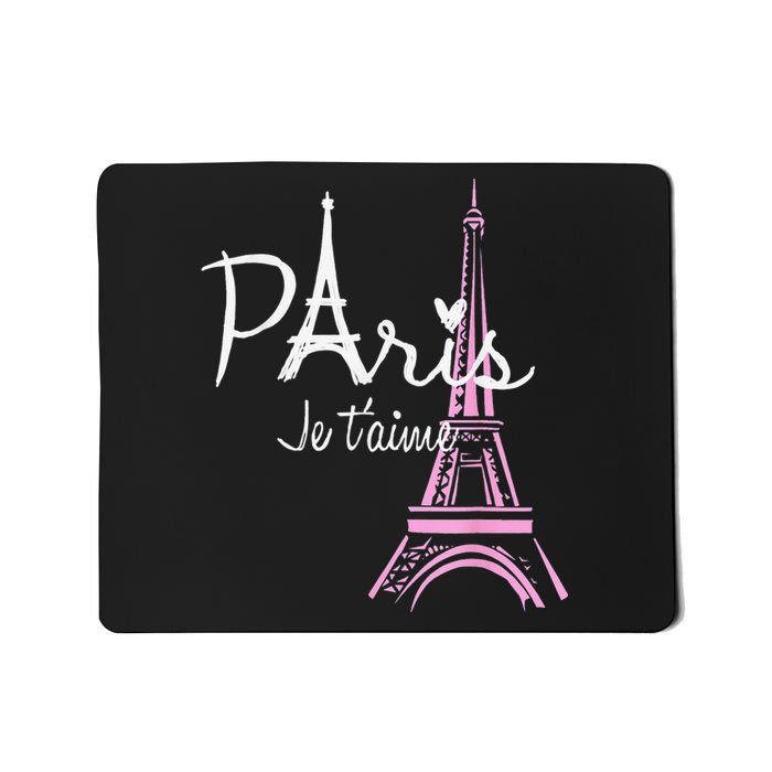 I Love Paris Eiffel Tower France French Souvenir Mousepad