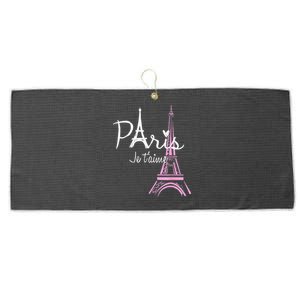 I Love Paris Eiffel Tower France French Souvenir Large Microfiber Waffle Golf Towel