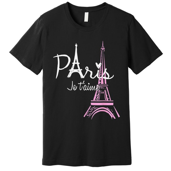 I Love Paris Eiffel Tower France French Souvenir Premium T-Shirt