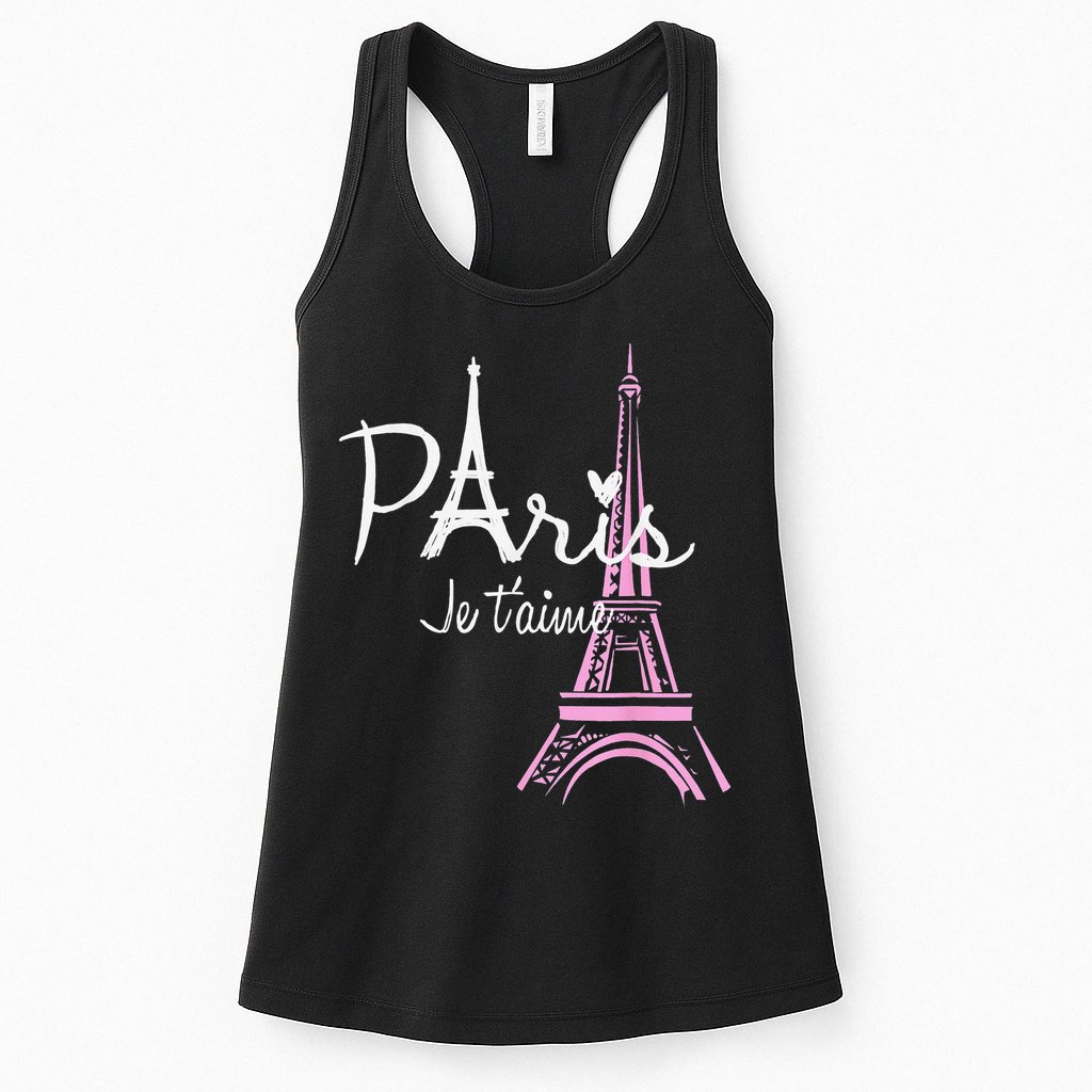 I Love Paris Eiffel Tower France French Souvenir Womens Tank Top